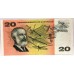 AUSTRALIA 1967 . TWENTY 20 DOLLAR BANKNOTE . COOMBS/RANDALL